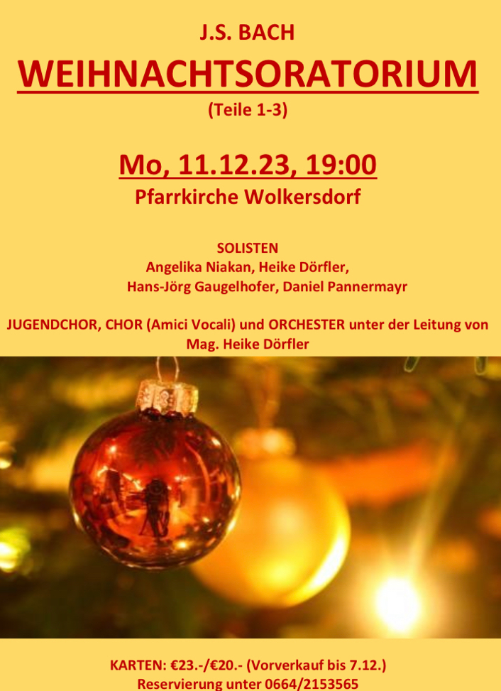 Weihnachtsoratorium in Wolkersdorf
