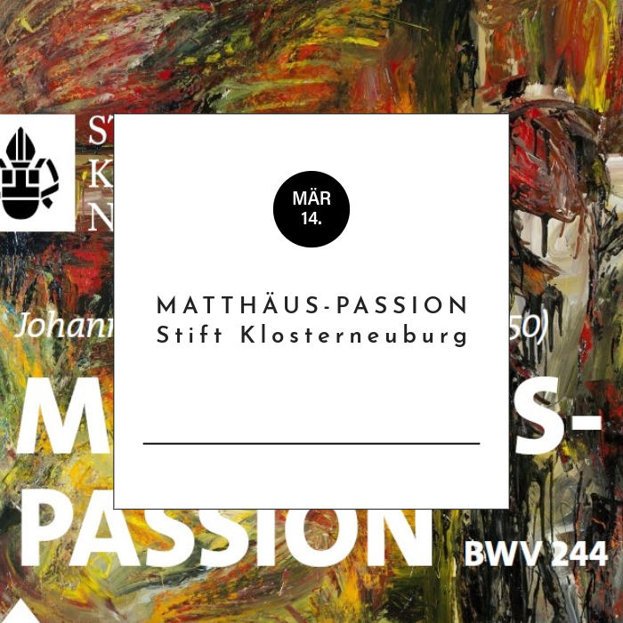 Matthäus - Passion, BWV 244 Johann Sebastian Bach (1685–1750)
